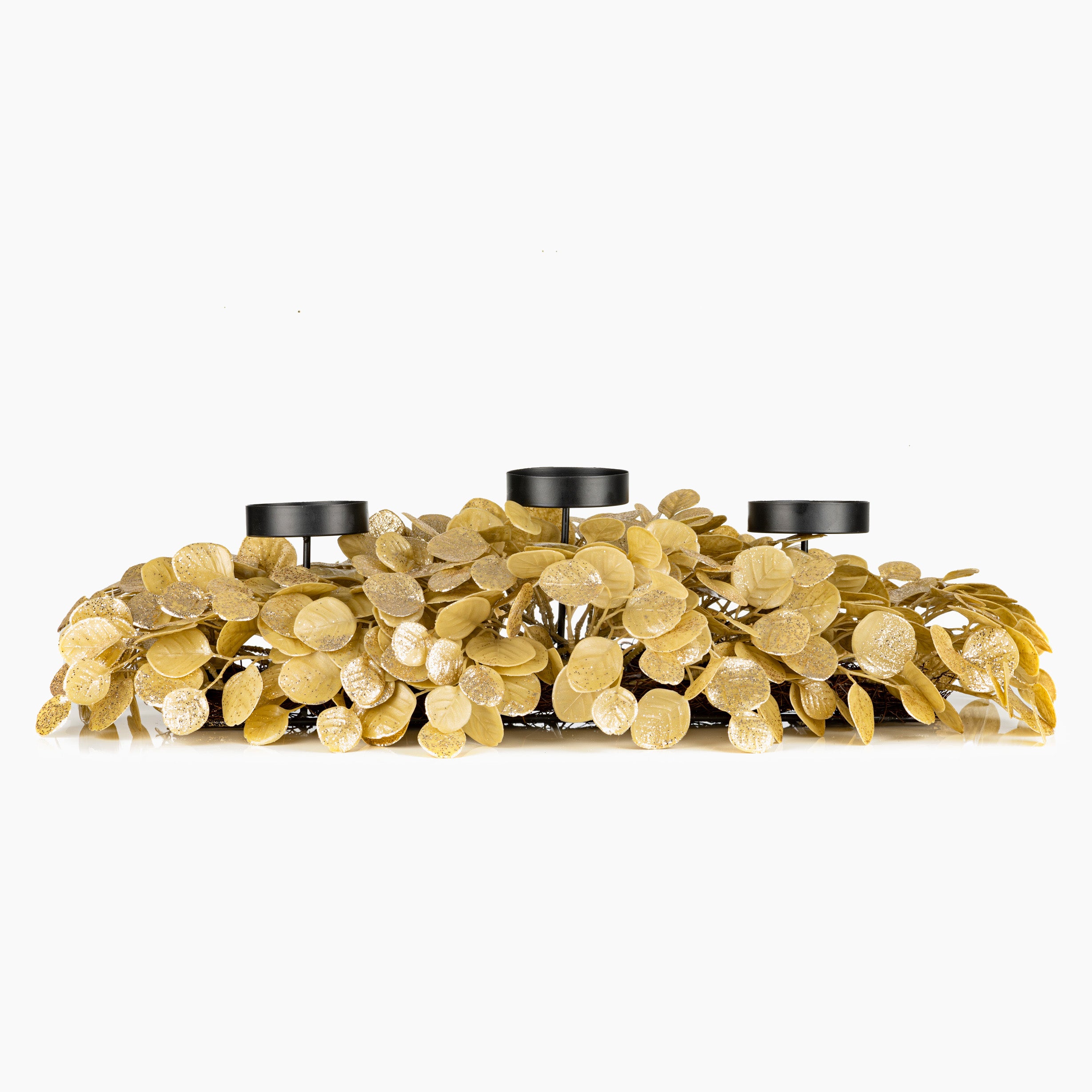 26" Dripping In Gold Eucalyptus Centerpiece