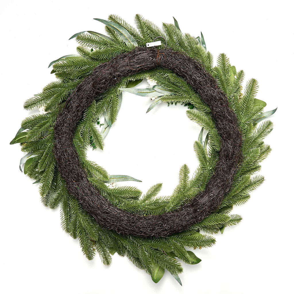 30 inch northern woodland wreath back view