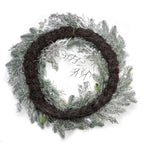 Wreath with natural elements on a white background