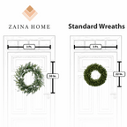 30 inch northern woodland wreath vs regular wreath size comparison