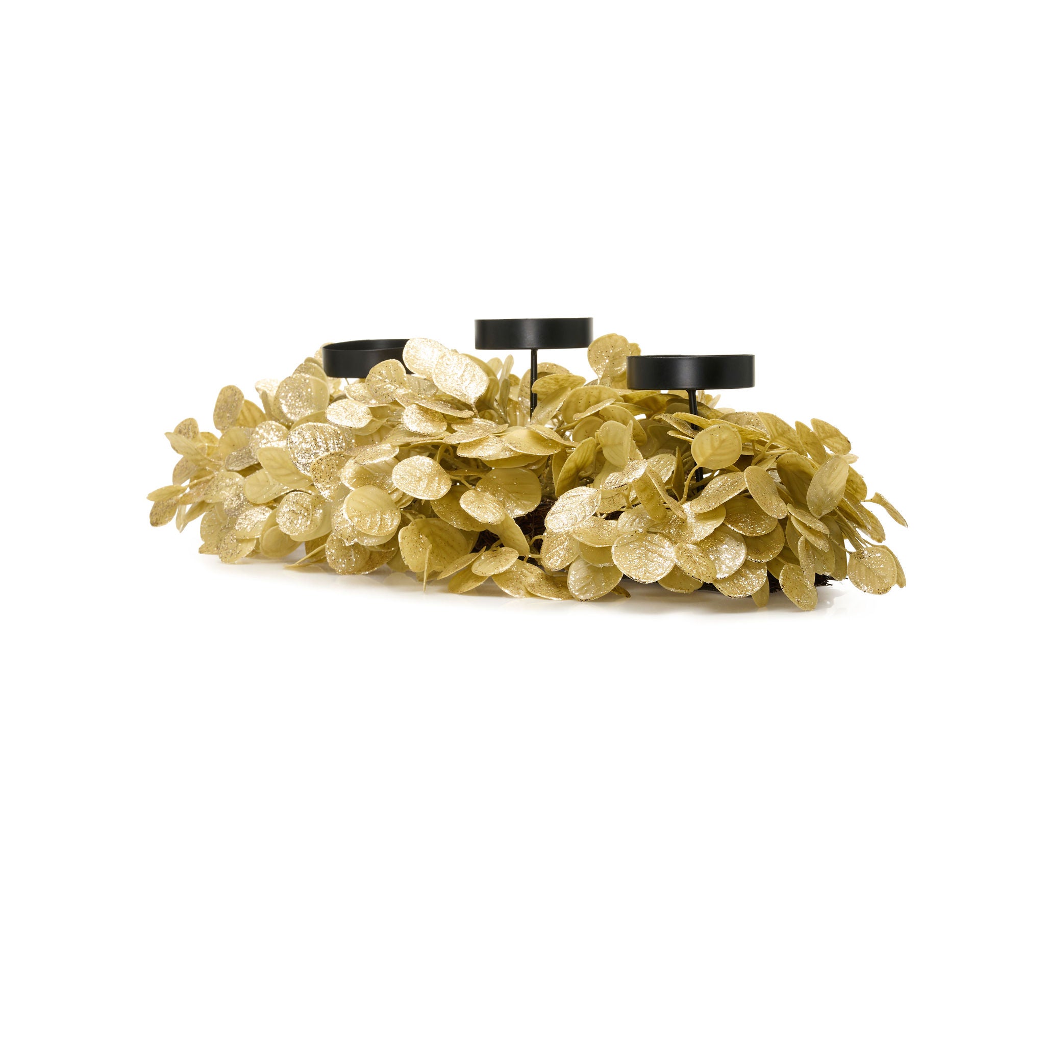 26" Dripping In Gold Eucalyptus Centerpiece