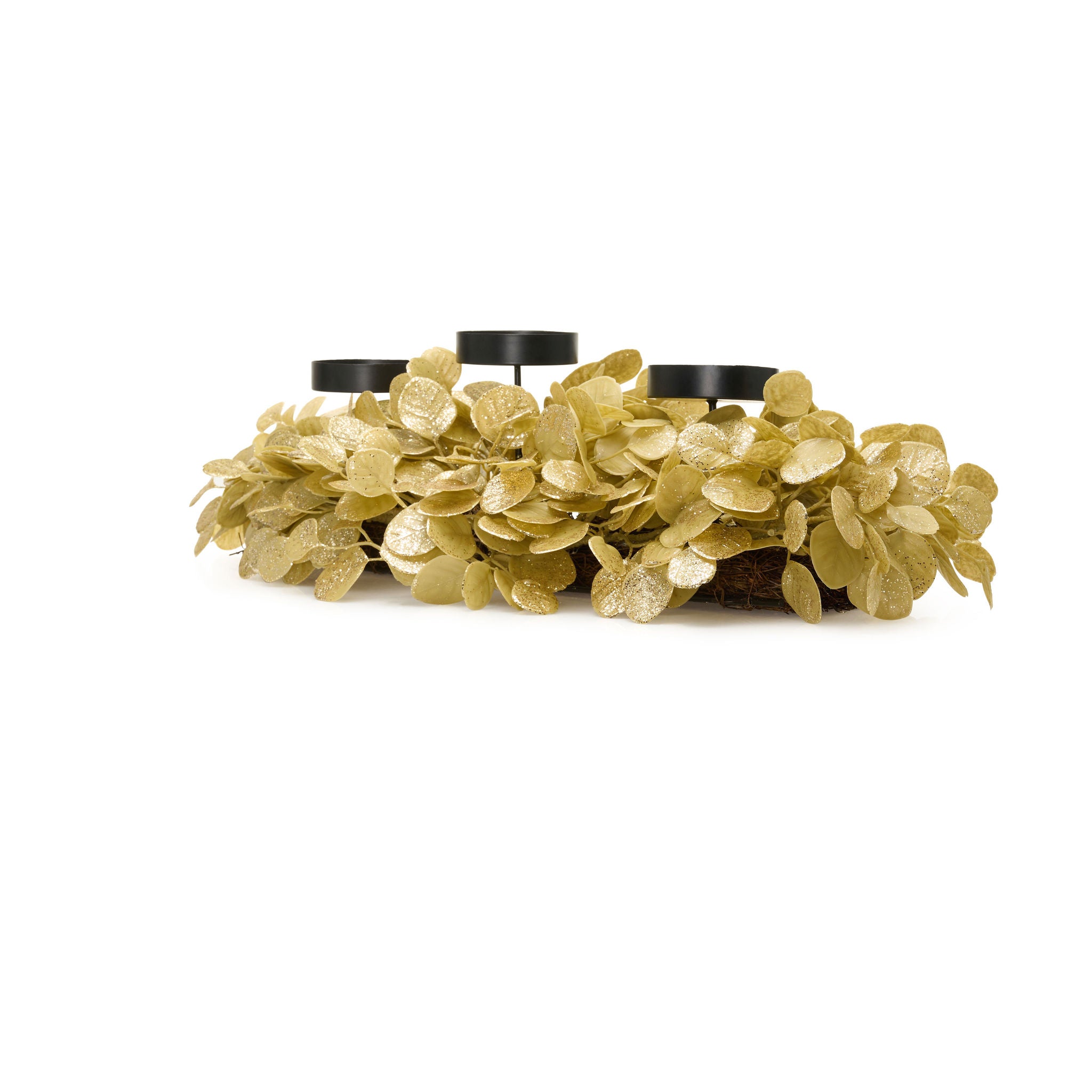 26" Dripping In Gold Eucalyptus Centerpiece