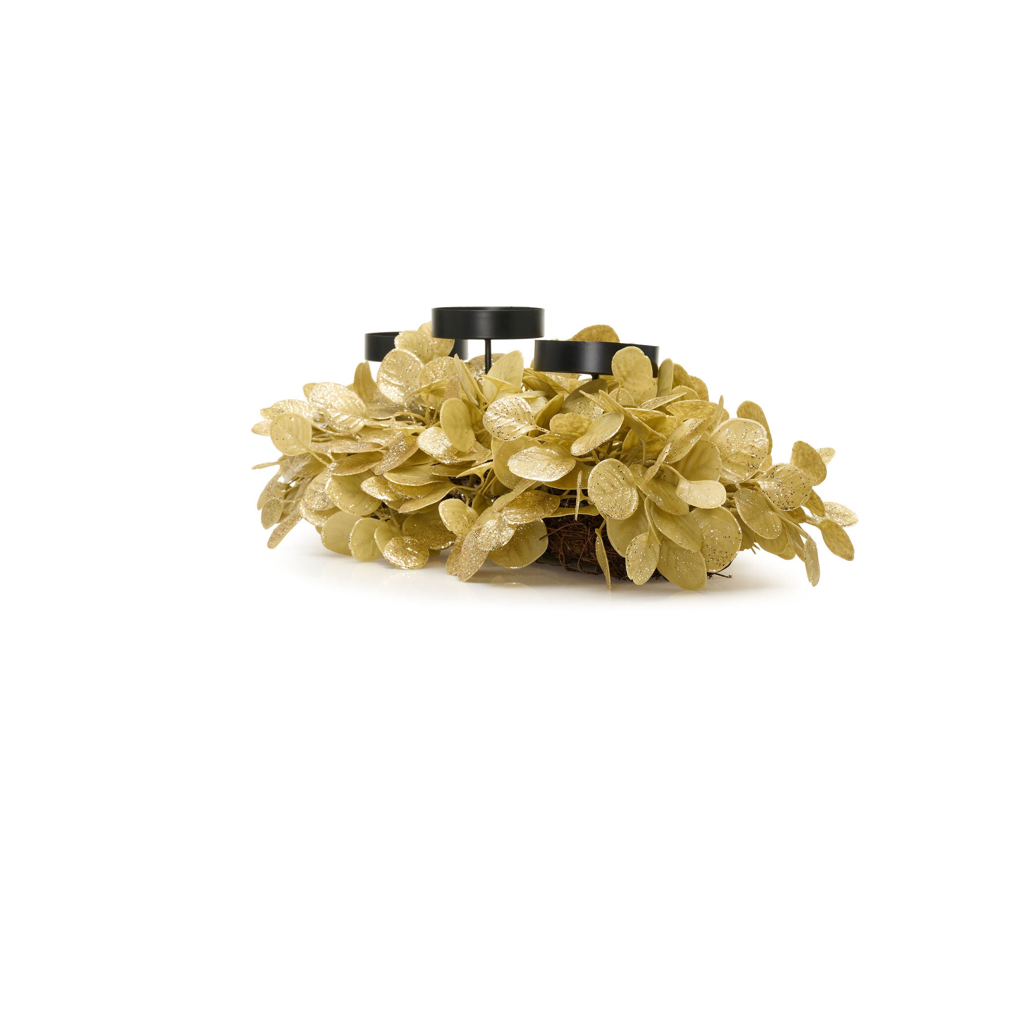 26" Dripping In Gold Eucalyptus Centerpiece