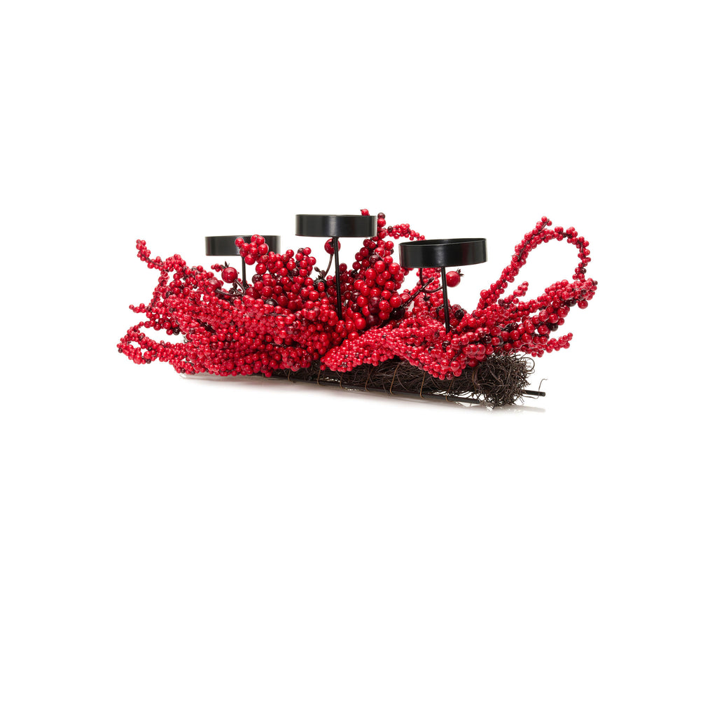26" Winterberry Holly Centerpiece