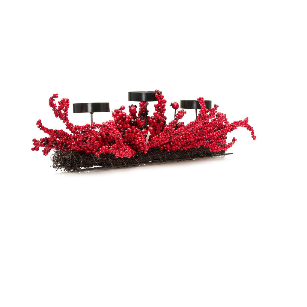 26" Winterberry Holly Centerpiece