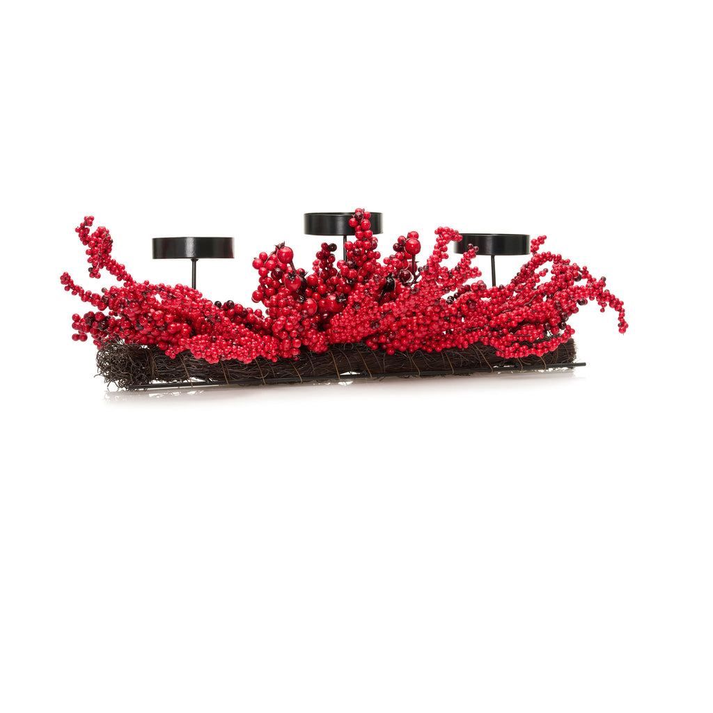 26" Winterberry Holly Centerpiece
