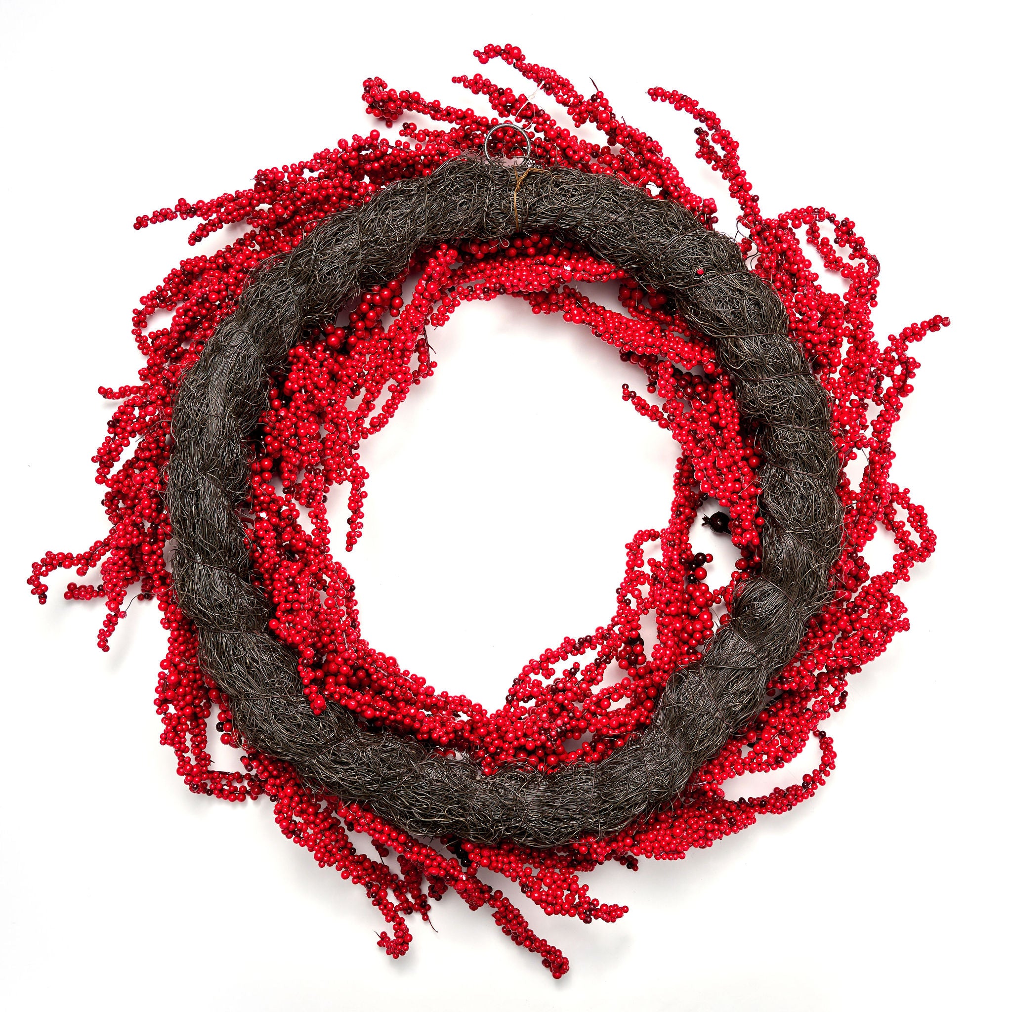 30" Winter Red Berry Holly Wreath