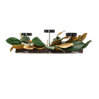 26" Green & Gold Magnolia Centerpiece