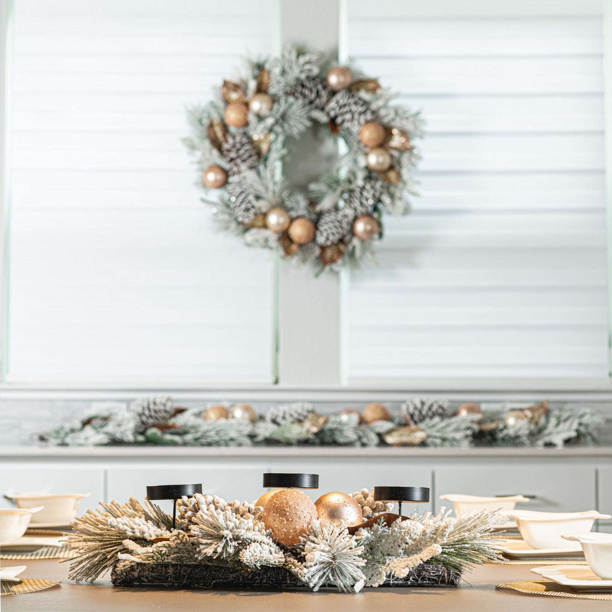 26" Winter White Centerpiece