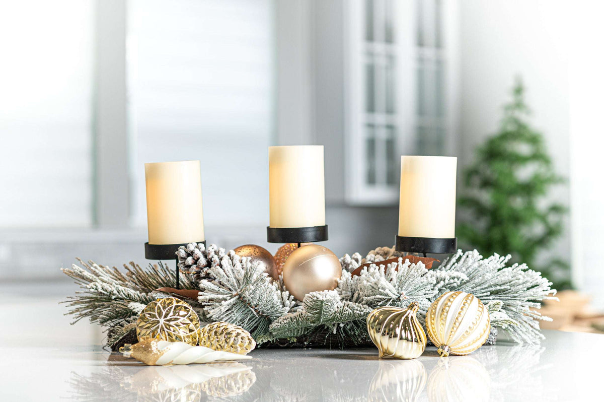 26" Winter White Centerpiece