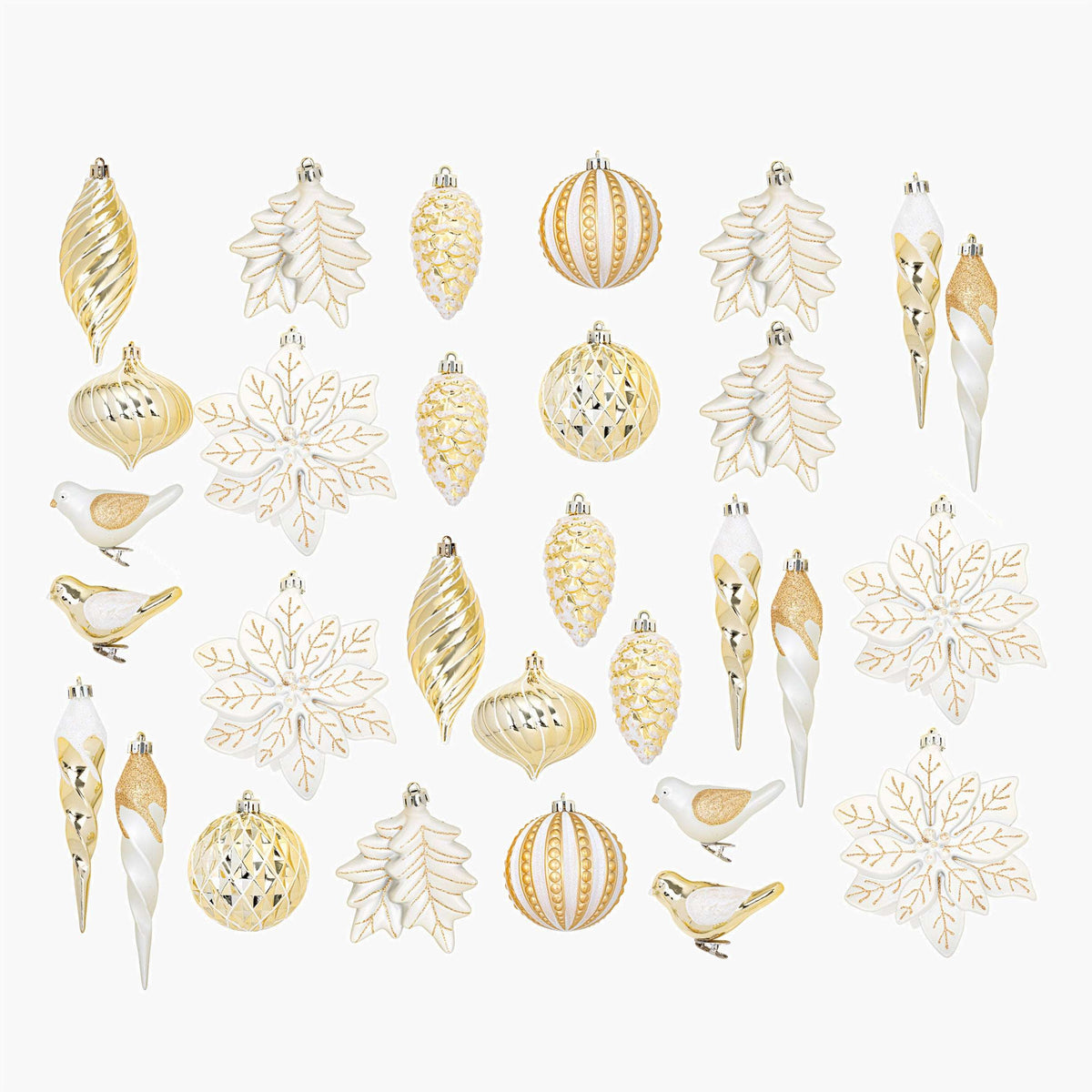 Glistening Gold Ornament Pack (50 PCS)