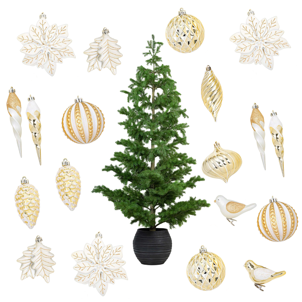 Ornament (30 PCS) & 3ft Pine Tree Bundle