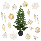 Ornament (30 PCS) & 3ft Pine Tree Bundle