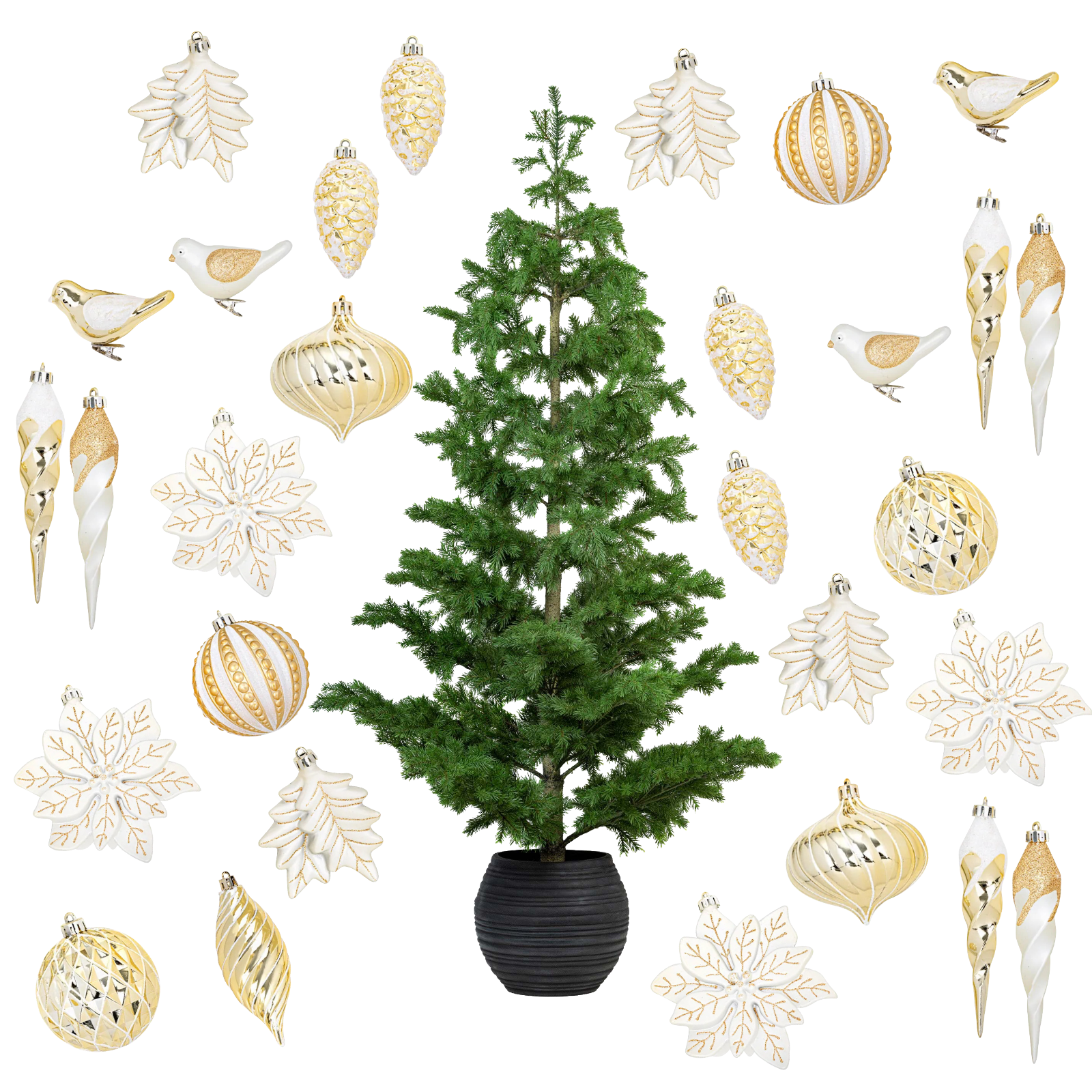 Ornament (50 PCS) & 6ft Pine Tree Bundle