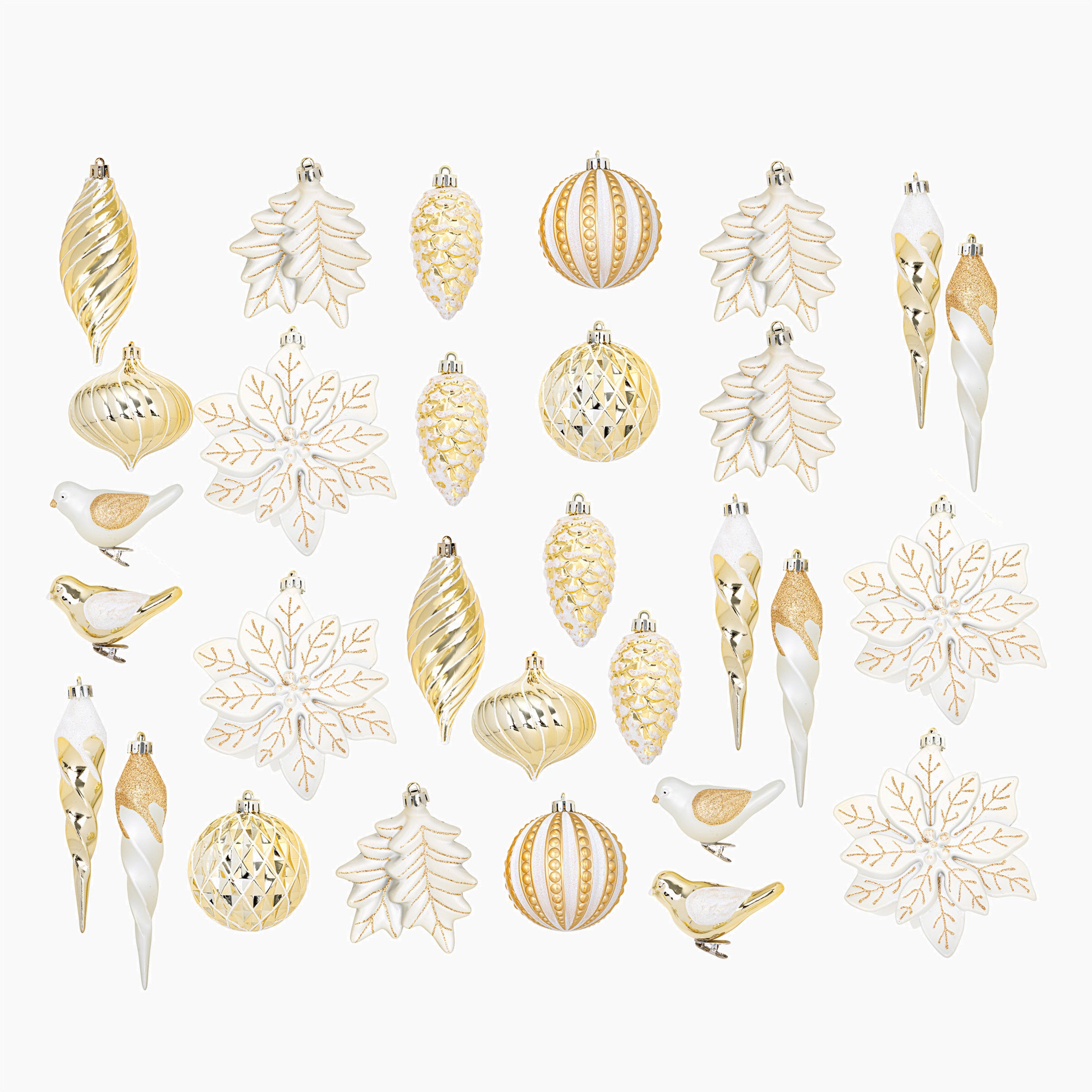 Glistening Gold Ornament Pack (50 PCS)