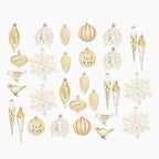 Ornament (50 PCS) & 6ft Dusted Tree Bundle